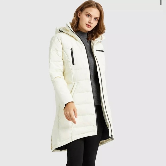 New Orolay Women's Full Zip Slant Pocket Hooded Puffer Down Coat Jacket Size XL - Picture 1 of 11